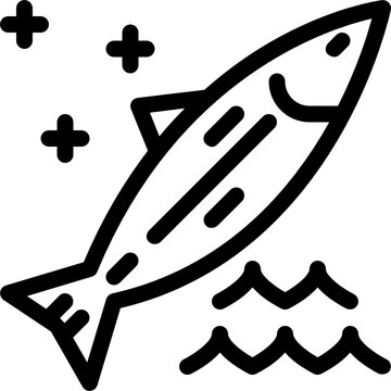 black fish swimming in water clip art preview