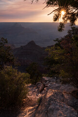 beautiful sunrise at grand canyon