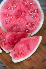Sliced watermelon