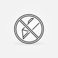 Do not use Cutter for Opening vector concept outline icon