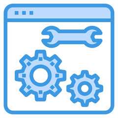 Browser blue outline icon