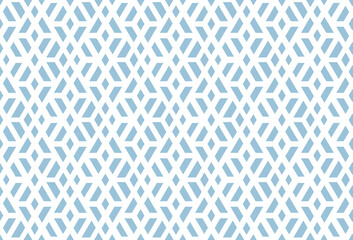 Abstract geometric pattern. A seamless vector background. White and blue ornament. Graphic modern pattern. Simple lattice graphic design