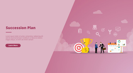 succession plan concept for website landing homepage template banner or slide presentation cover