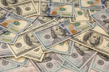 money us dollar bills, financial concept