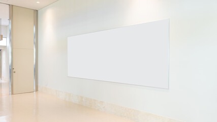 blank billboard in mall