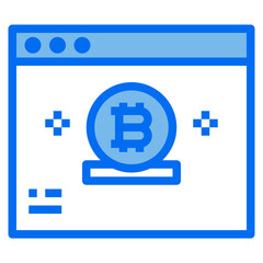 website blue line icon