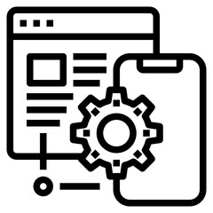 Fototapeta premium Online outline icon