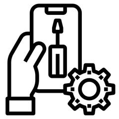 Smartphone outline icon