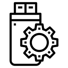 Thumbdrive outline icon