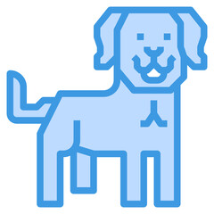 Obraz premium Dog blue outline icon