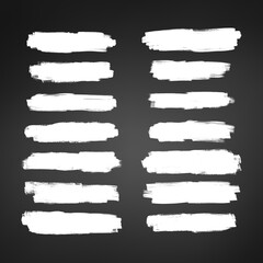 Set of Black ink vector stains grunge brushes. vector illustration.