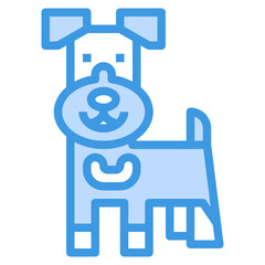 Obraz premium Dog blue outline icon