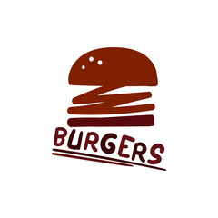 burger design logo vector