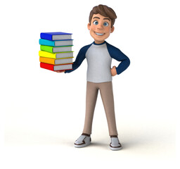 3D cartoon character fun teenager