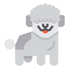 Dog flat icon