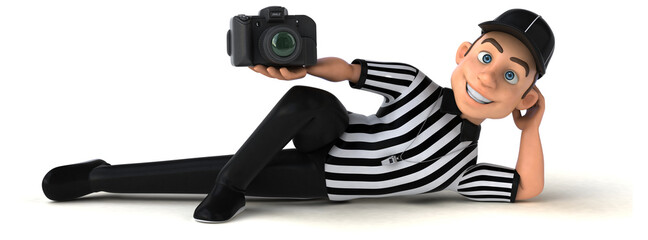 Fun 3D Illustration of an american Referee