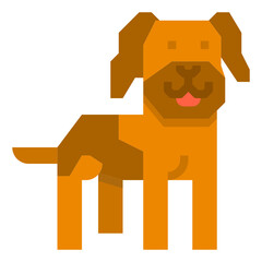 Dog flat icon