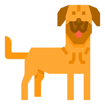 Dog flat icon
