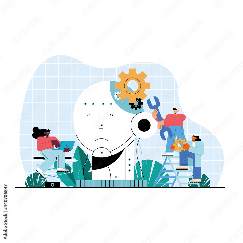 Poster artificial intelligence users characters