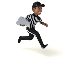 Fun 3D Illustration of an american Referee