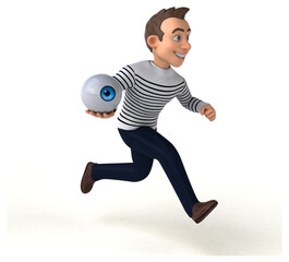 Fototapeta premium Fun 3D cartoon casual character