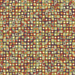 Fototapeta premium Abstract Geometric Pattern generative computational art illustration