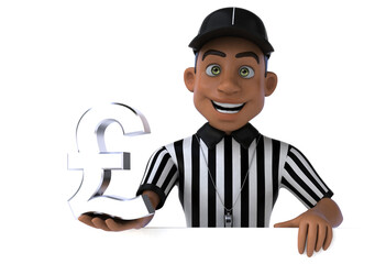 Fun 3D Illustration of an american Referee