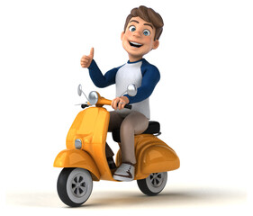 3D cartoon character fun teenager