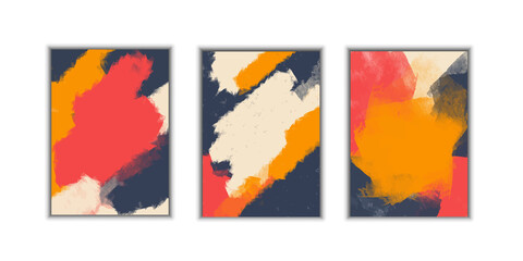 Modern universal art templates. Abstract design frames and backgrounds.