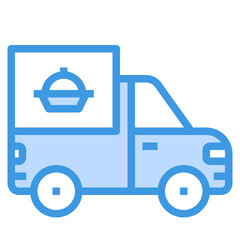 Delivery blue outline icon