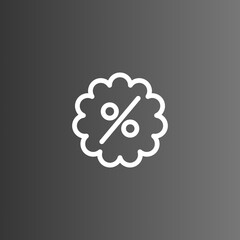 Discount icon. Vector illustration for graphic design, Web, UI, app.