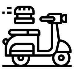 Scooter outline icon