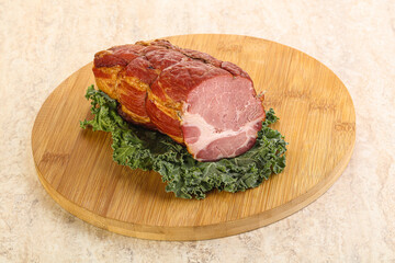 Delicous pork cured meat isolated