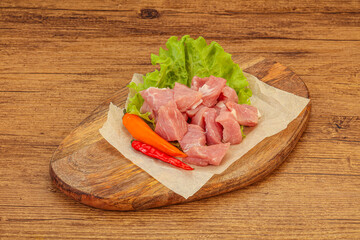 Raw pork meat for cooking