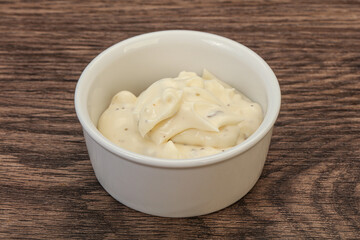 Caesar cream sauce with parmesan and herbs