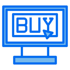 monitoy blue line icon