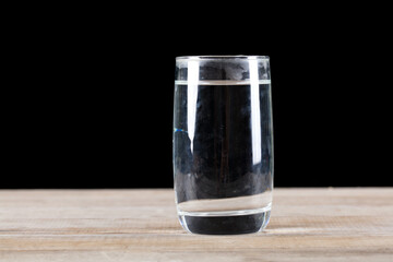 A glass of water on the table