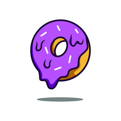 Cute donut, vector art