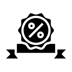 Discount glyph icon