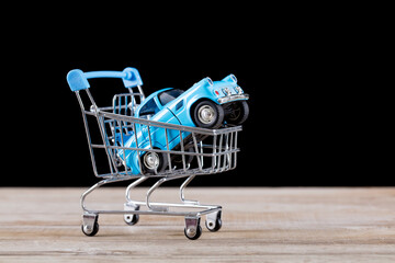 Car model in shopping cart
