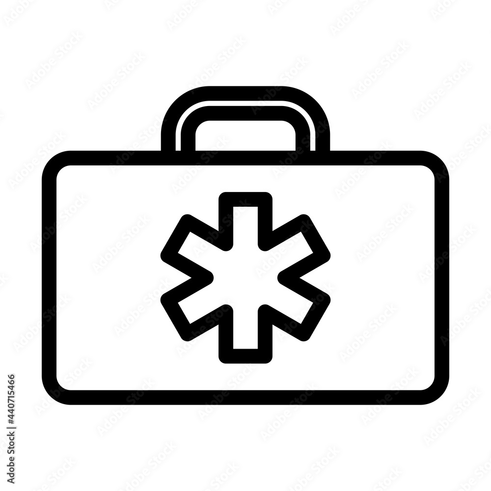 Sticker medica case icon