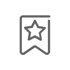 Bookmark outline icon.