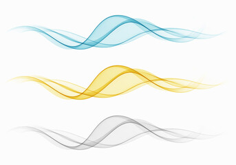 A set of transparent waves.Abstract colour background waves.