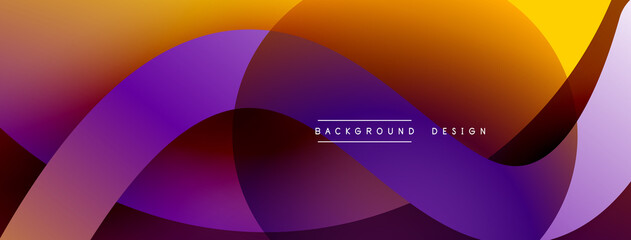 Abstract overlapping lines and circles geometric background with gradient colors