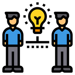 Brainstorm filled outline icon