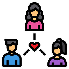 Business filled outline icon