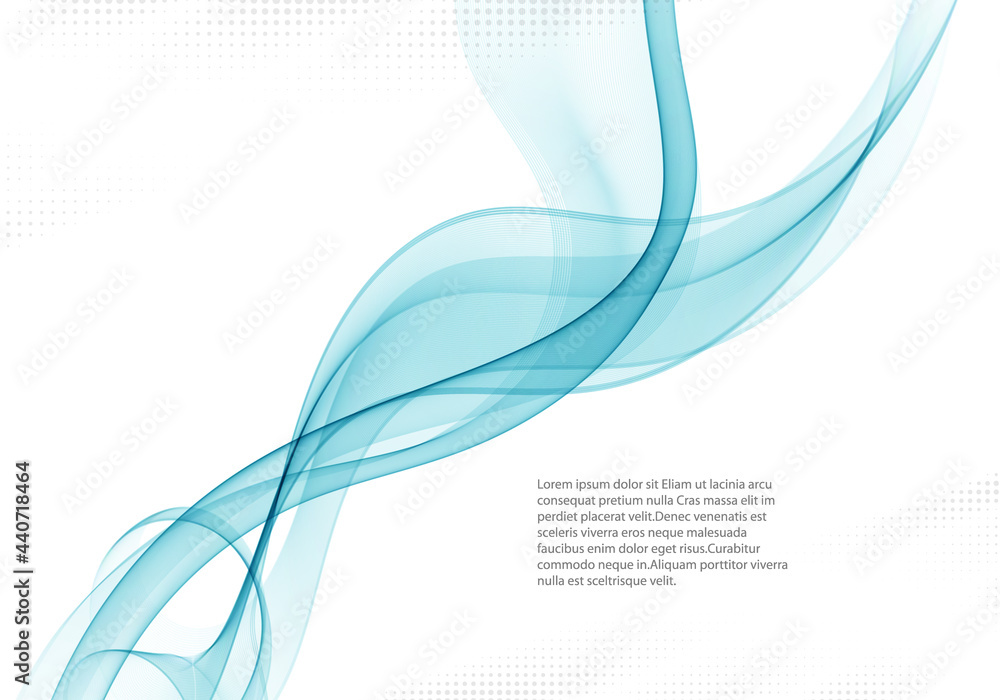 Poster abstract blue waves background bright blue background with curved lines. vector abstract blue backgr
