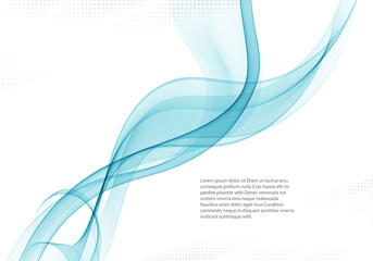 Abstract blue waves background Bright blue background with curved lines. Vector abstract blue background wave design element. Brochure design templates