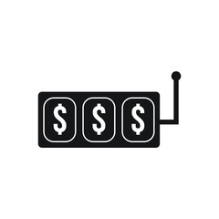 Casino slot machine design icon. vector illustration