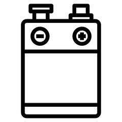 Elec_battery line icon